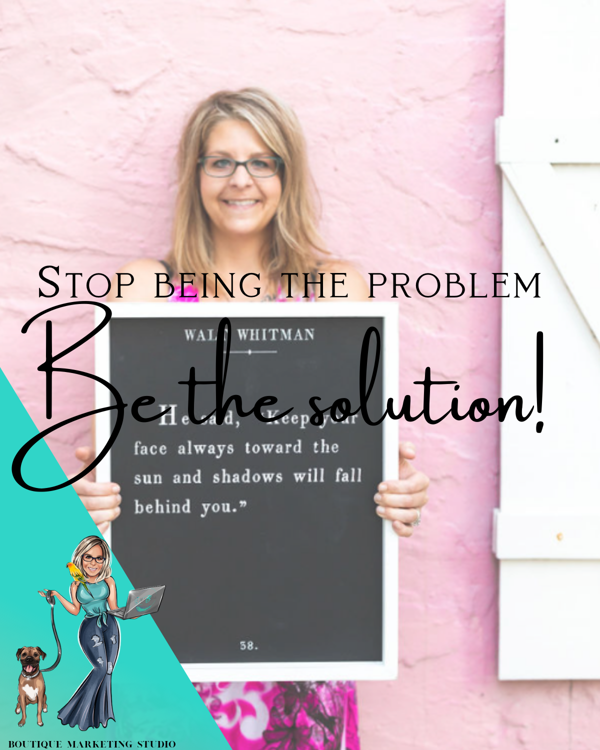 Stop being the Problem and become the SOLUTION 🙊🤷‍♀️